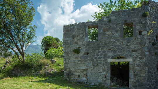 Stari bar黑山旅游废墟历史废弃视频素材模板下载