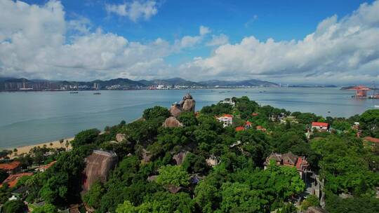 航拍厦门鼓浪屿建筑景观