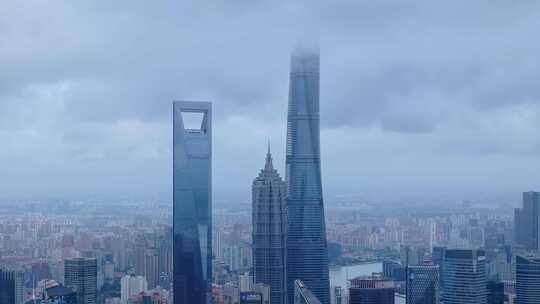 上海台风暴风雨来临前黑云压城航拍