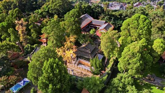 云南昆明金殿风景区 寺庙 深山古寺