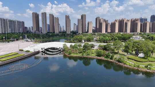 合集江西抚州新城城市高楼建筑航拍