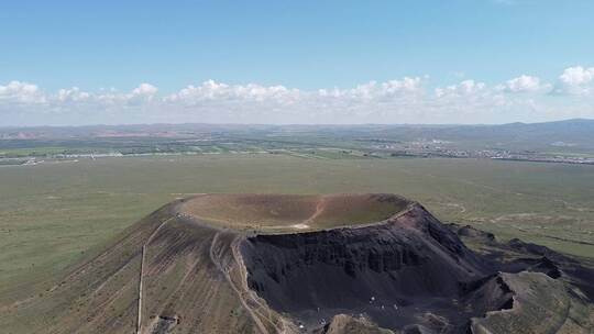 中国内蒙古乌兰察布火山航拍