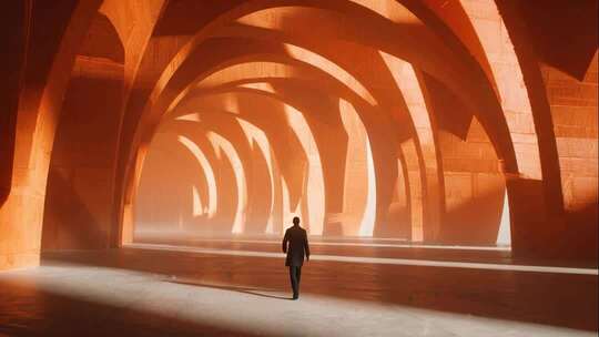 2026新年走向光明希望励志史诗场景