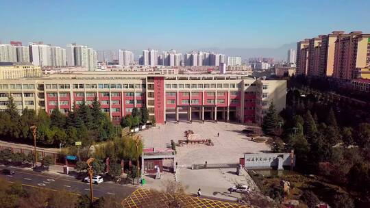 昭通市实验中学航拍视频素材模板下载