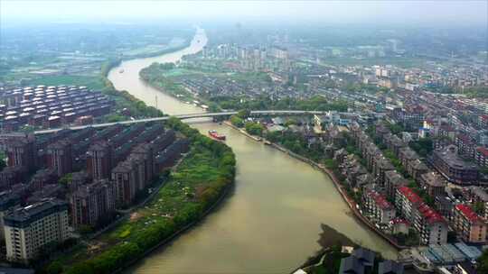 新市古镇水乡人家历史底蕴文化京杭大运河