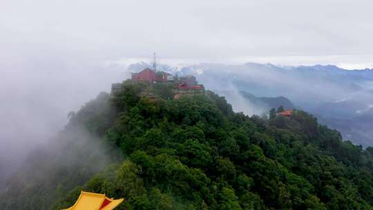 南五台山 钟南山 秦岭 云海 蓝天白云 穿云