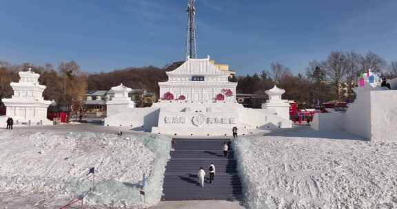 冰雪雪雕渤海国建筑景观