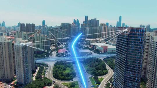 科技城市连线-万物互联特效包装