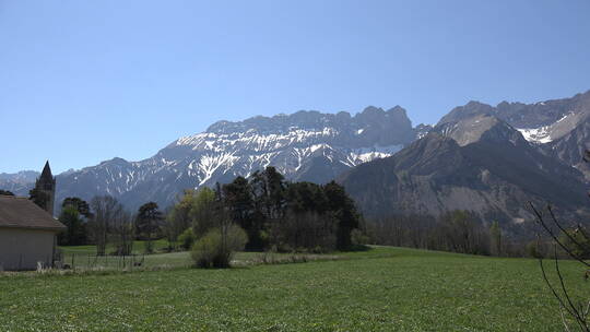 阿尔卑斯山脊的景观放大视频素材模板下载