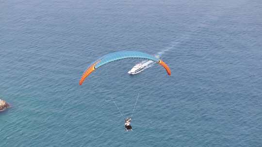海南分界洲岛滑翔伞运动航拍