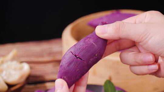 新鲜紫薯视频素材模板下载