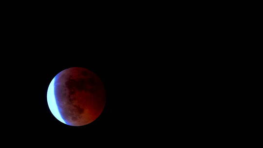 月全食红月亮血月月掩天王星中秋节实拍