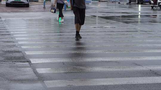 雨天 下雨 城市风光 写意 台风 雨中景色