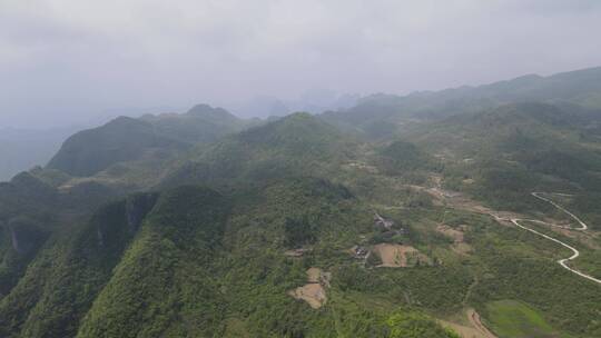 航拍奇山怪石悬崖峭壁