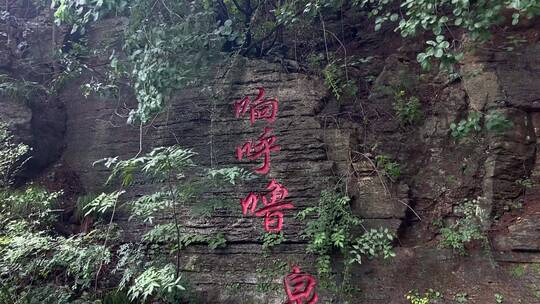 济南南部山区响呼噜泉，泉水喷涌势头强劲