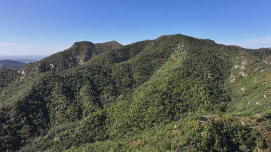 航拍威海里口山里口顶绝望坡秋季山野风景