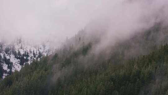 白雪覆盖，山脉，天线，景观