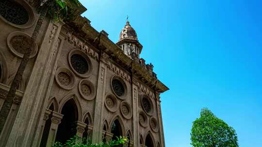 欧式哥特风格佛教寺院武汉古德寺延时
