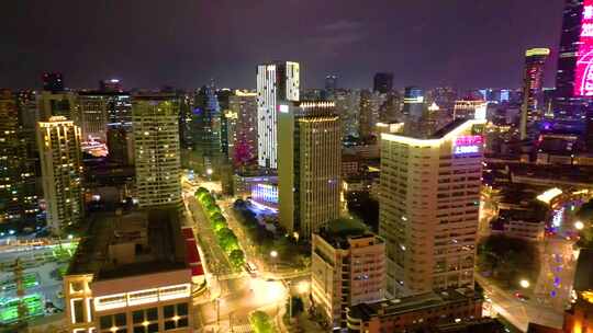 上海外滩乍浦路桥苏州河陆家嘴夜晚夜景视频