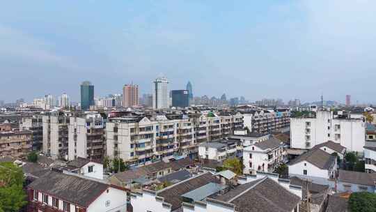 浙江绍兴鲁迅故里祖居航拍旅游景区景点城市视频素材模板下载