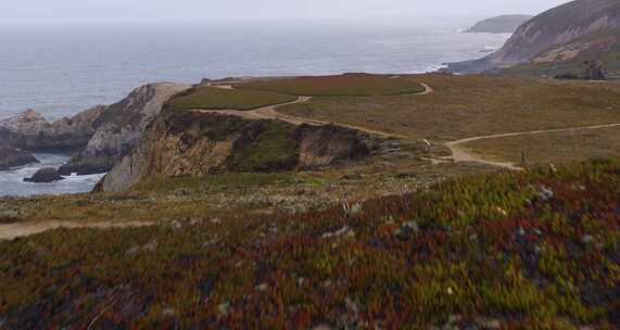 博德加湾，悬崖，海洋，海浪