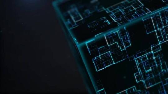 超未来科技感数字立方体标志logo展示片场AE模板