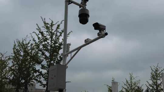 城市监控红绿灯交通实拍视频素材模板下载