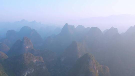 广西桂林阳朔桂林山水航拍