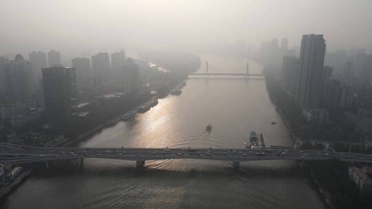 灰霾天气下的广州