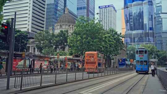 【正版素材】香港银行街