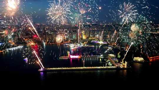 青岛烟花青岛夜景跨年