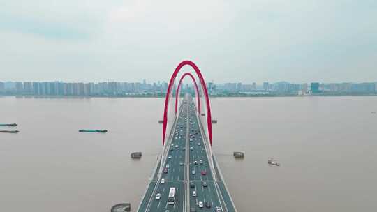 杭州_之江大桥航拍002视频素材模板下载
