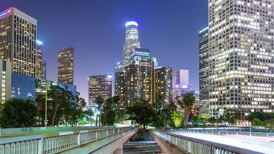 北上广深一线城市夜景延时航拍