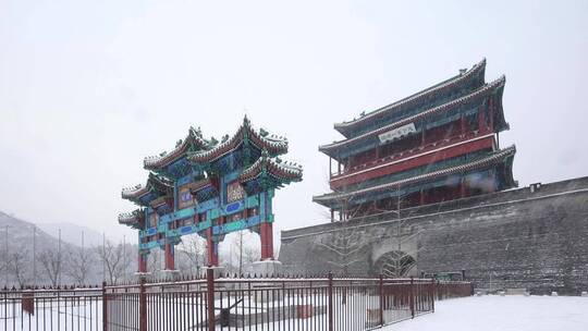 北京居庸关长城雪景拍摄