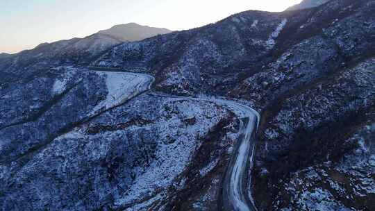 航拍雪景 唯美冬日空镜 立冬 冬至节气