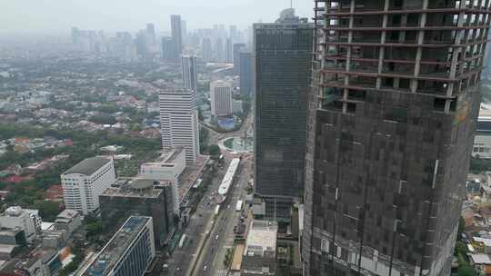 雅加达市鸟瞰图视频素材模板下载