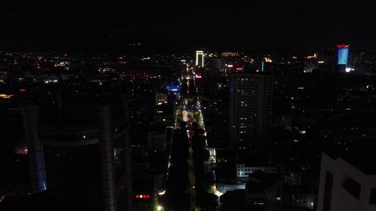 航拍福建泉州城市夜景视频素材模板下载