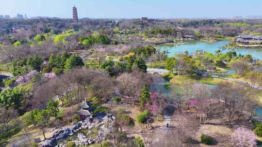 扬州市邗江区瘦西湖风景名胜区航拍江南水乡