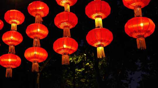 南京夫子庙老门东景区过年氛围中国红灯笼