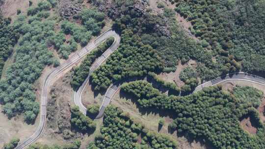 贵州高原山路航拍