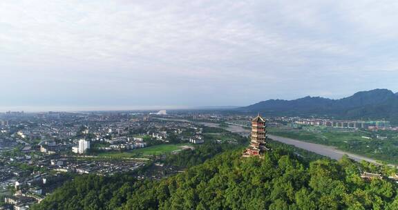 都江堰青城山航拍风景