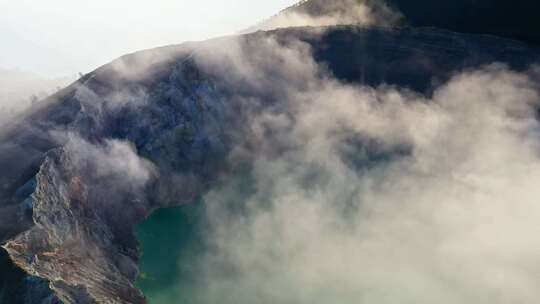 Ijen，火山，火山口，印度尼西亚