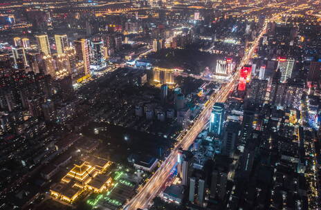 郑州花园路农业路夜景延时