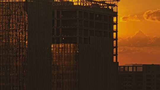 东莞高盛科技园城市大厦大气长焦移动日落