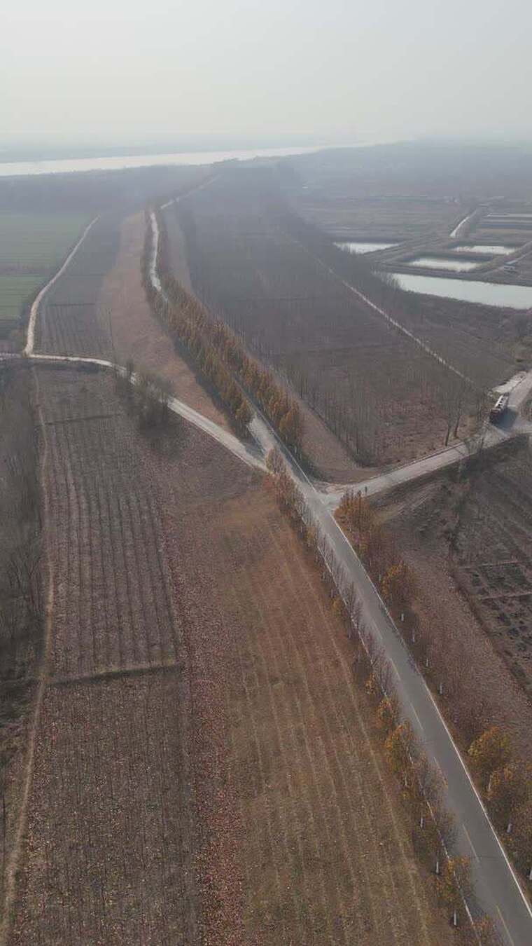 乡村田野公路航拍素材