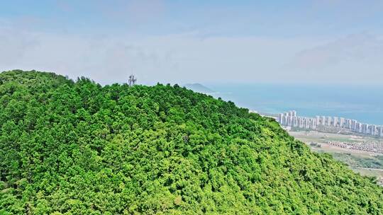 航拍海南陵水清水湾海景风光