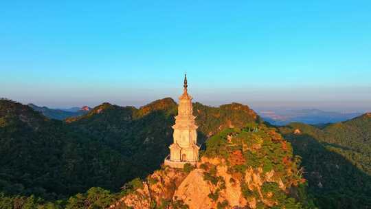 4K鞍山千山日出弥勒宝塔雷峰塔日出历史古迹