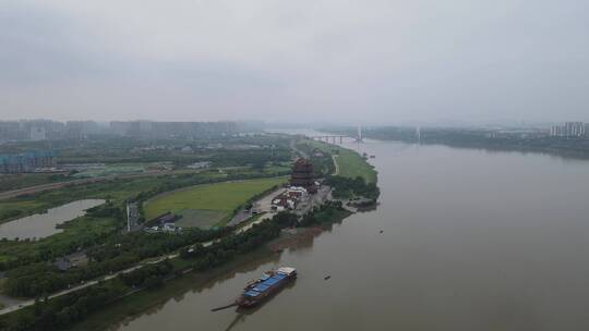 湖南湘潭万楼地标建筑航拍