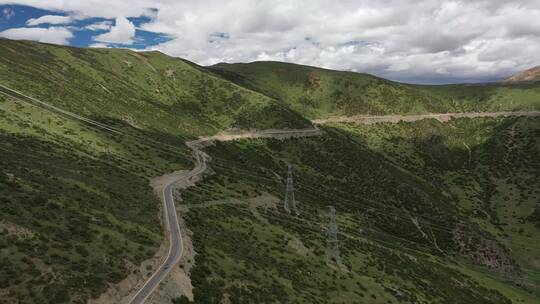 西藏G318川藏公路业拉山垭口视频素材模板下载