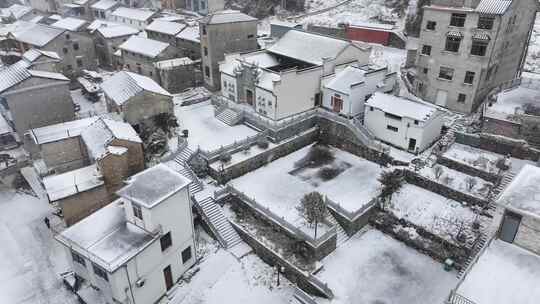 村落雪景俯瞰